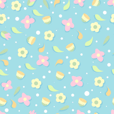 Hand drawn floral seamless patternのイラスト素材