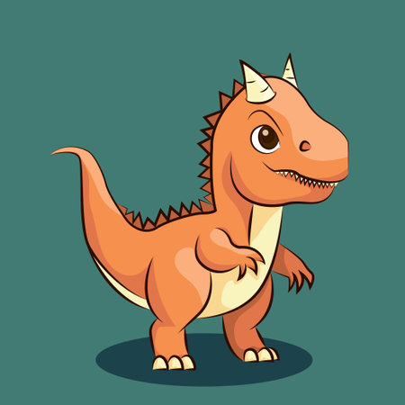 Carnotaurus dinosaur. Vector illustration of a prehistoric dinosaur carnotaurusのイラスト素材