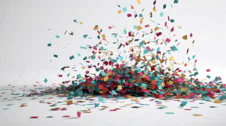 Colorful Confetti celebrations design isolated. generative aiの素材