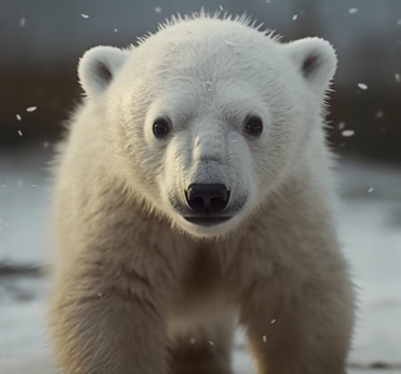 Polar bear (Ursus maritimus) in the snowの素材