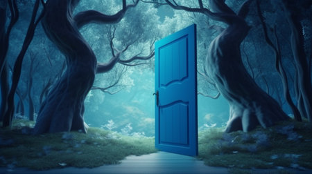 A door that connects between our world and another world. Generative AIの素材
