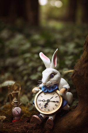 Elegance rabbit indicates the clockの素材