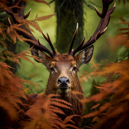 A young Red deer stagの素材