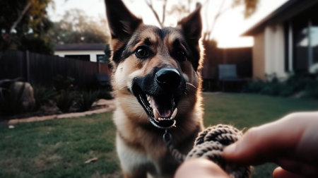 A snapshot of a cute furry friend enjoying a game. Generative AIの素材