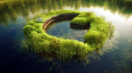 paradise island in Irish sea holiday destination seascape seaweed on rocky shore long exposureの素材