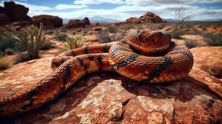beautiful red Rattlesnake Canyon- Arizona. Generative AIの素材