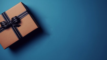Gift box and card for HAPPY FATHER'S DAY on color backgroundの素材