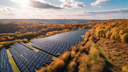 Solar energy creation,the Sun giving alternative,green,environmentally eco power. Generative AIの素材