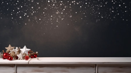 Winter background of free space for your decoration and snowflakes. Christmas time and cold dayの素材