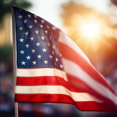 American flag for Memorial Day, 4th of July. , Labor Day. Independence Dayの素材