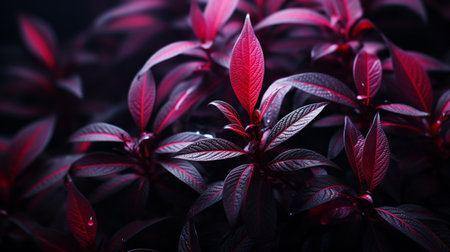 Background deep black purple plantの素材