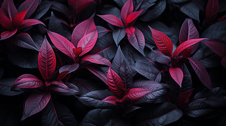 Background deep black purple plantの素材