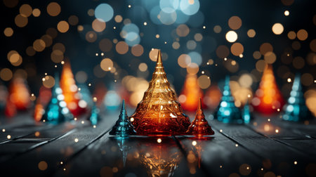 christmas background with christmas tree and backgroundの素材