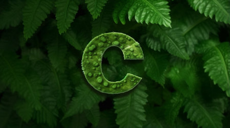 CO2 reducing icon on green leaf with water droplet for decrease CO2の素材