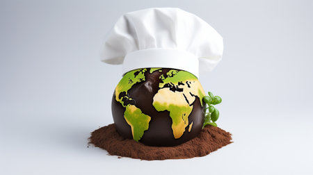 Earth with Chefs Hat, International cuisine conceptの素材