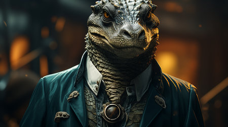 crocodile safari hunter or alligatorの素材