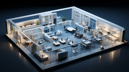 empty open space officeの素材