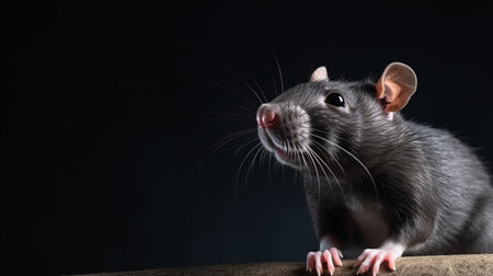 The black rat (Rattus rattus), also known as ship rat, roof rat, or house ratの素材