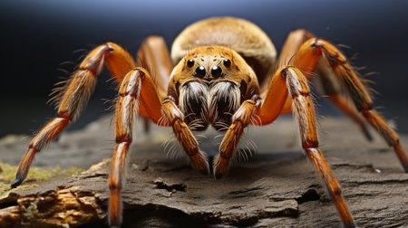 Closeup female of Spider Tarantula in threatening positionの素材