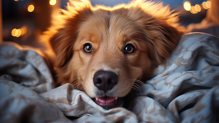 Cute Puppy with paws over white signの素材