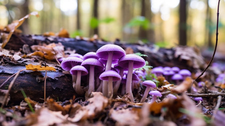 Amethyst Deceiver Mushrooms, Edible Mushroom, Mushroom, Fungus, Forest, Amethyst Deceiverの素材