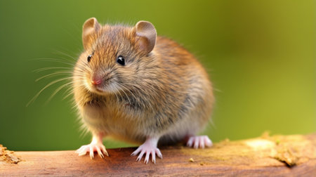 Bank vole in spring forest, Myodes glareolus formerly Clethrionomys glareolusの素材