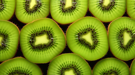 arrangement delicious fresh kiwis white backgroundの素材