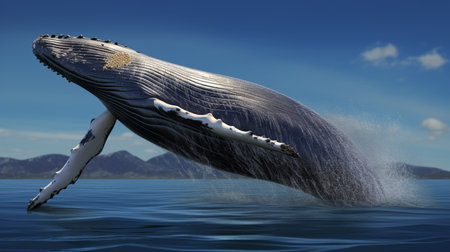 Humpback Whale (Megaptera novaeangliae) breachingの素材