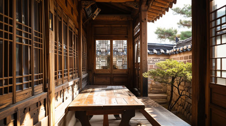 Korean traditional woodenの素材