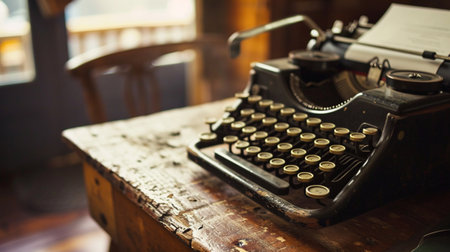 Closeup shot of types and mechanism of retro typewriterの素材