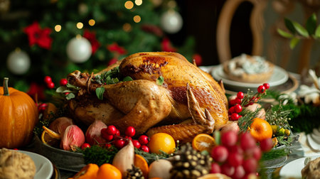 Christmas or Thanksgiving turkeyの素材