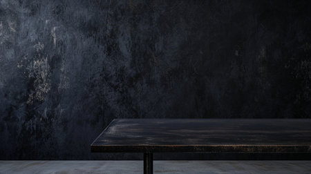 empty grey marble tabletop with dark black cement stone backgroundの素材