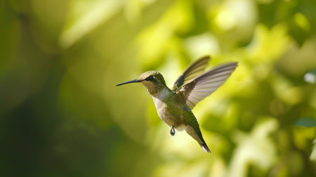 hummingbird, Anthracothorax nigricollisの素材