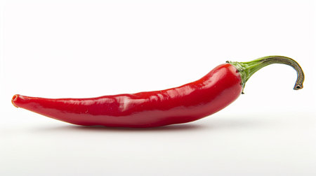 Chili pepper isolated on white backgroundの素材