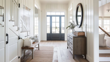 Luxury Modern farmhouse entryway, farmhouse interiorの素材