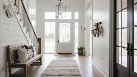 Modern farmhouse entryway, farmhouse interiorの素材