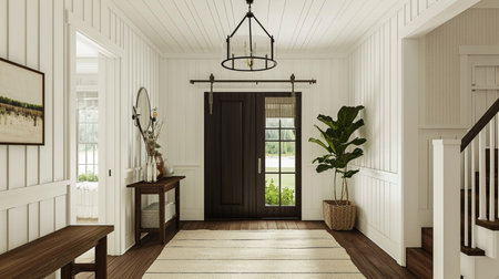 Luxury Modern farmhouse entryway, farmhouse interiorの素材