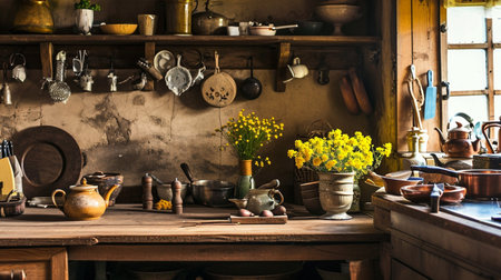 rustic kitchen home decor, farmhouse, kitchen, old fashioned, farmhouse interiorの素材