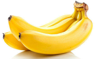 Bunch of bananas isolated on white backgroundの素材