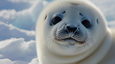 Smile like a baby seal, closeupの素材