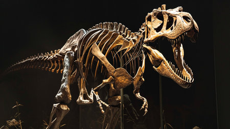 Tyrannosaurus Rex skeleton, fossil dinosaurの素材