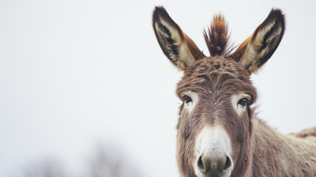 Donkey isolated on white backgroundの素材