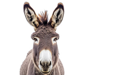 Donkey isolated on white backgroundの素材