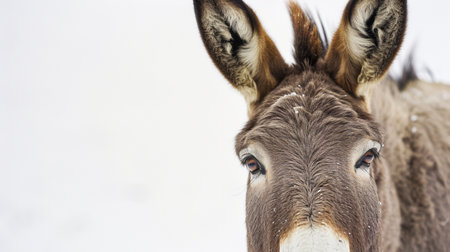 Donkey isolated on white backgroundの素材