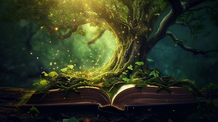 Open book Adventure. Chronicles of the Eldertree: The Ancient Whisperの素材
