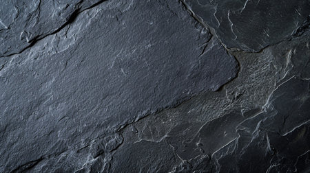 Natural black slate stone background pattern with high resolution. Top view. Copy space. AI Generativeの素材