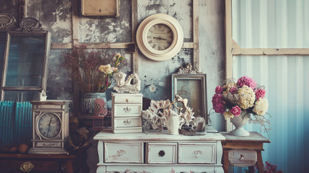 Vintage home arrangement, shabby chicの素材