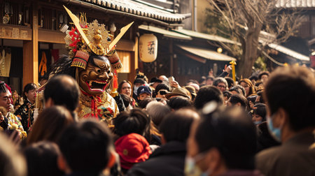 An image of Setsubun in Japan. Generative AIの素材