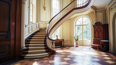 Modern spiral Entrance Curved Staircaseの素材