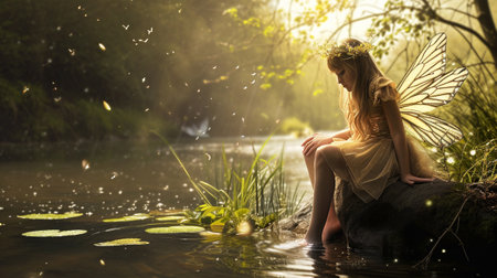 Enchanted mystical forest dreamy fairyの素材